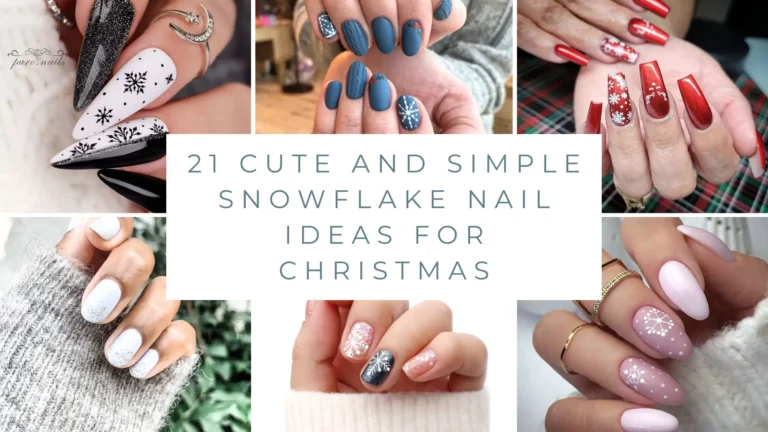 21 Cute and Simple Snowflake Nail Ideas for Christmas